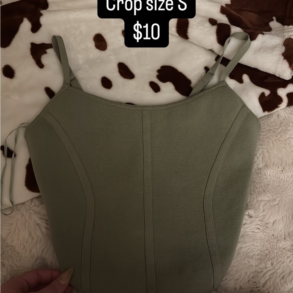 Women's Green Crop Top
